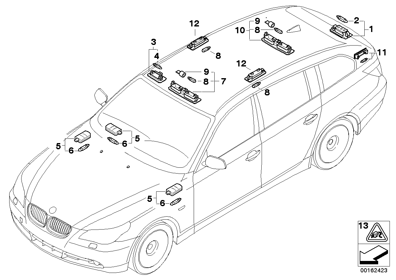 Genuine BMW 63316962009 E65 E86 E66 Interior Light (Inc. 525d, 525i & 735i) | ML Performance UK Car Parts