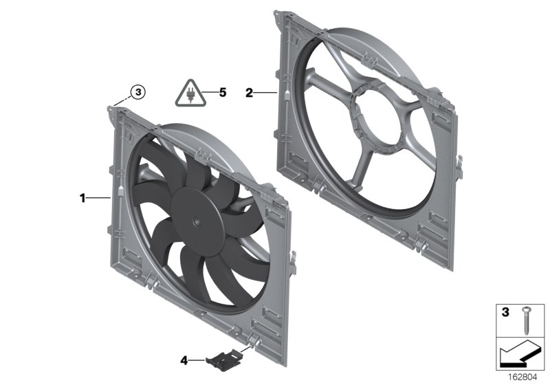 Genuine BMW 17112283621 E92 E90 Fan Housing With Fan 850W (Inc. M3) | ML Performance UK Car Parts