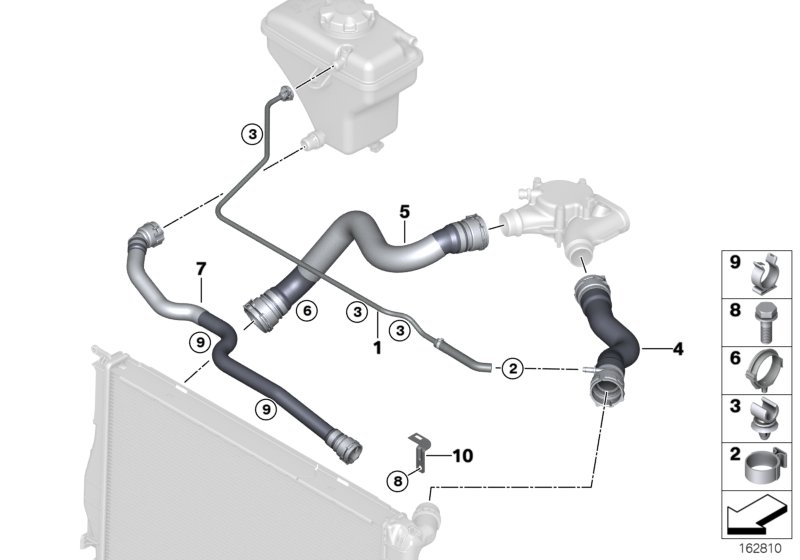 Genuine BMW 11537840661 E92 E93 Hose From Radiator Bottom - Thermostat  (Inc. M3) | ML Performance UK Car Parts