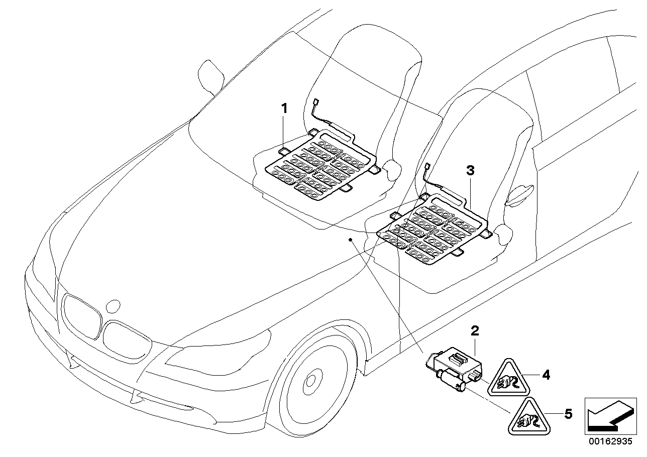 Genuine BMW 65776919812 E60 E66 E65 Sensor Mat, Front Seat (Inc. 760Li, 730Ld & 530xd) | ML Performance UK Car Parts