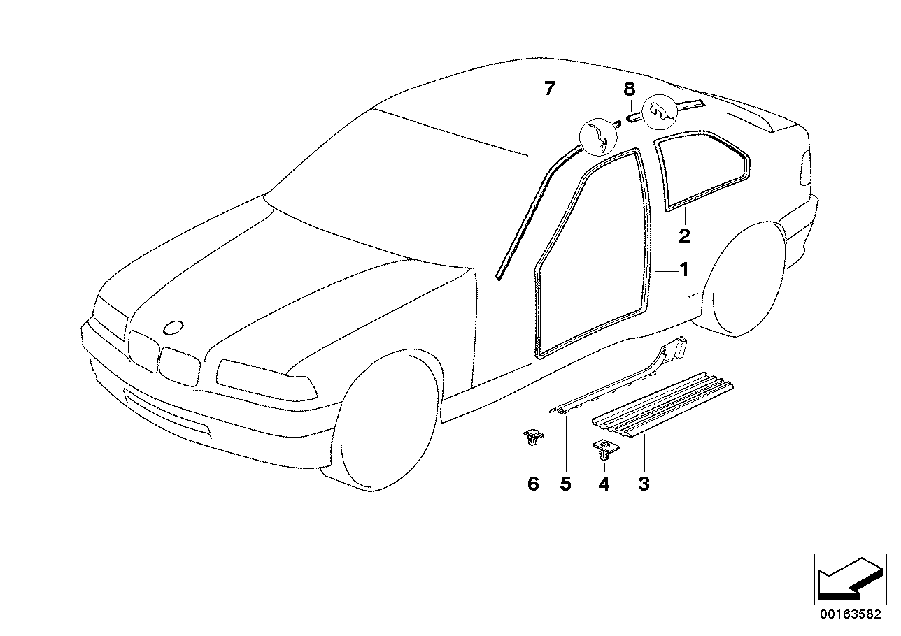 Genuine BMW 51478146118 E36 Front Entrance Cover (Inc. 318tds, 316i 1.6 & 316g) | ML Performance UK Car Parts