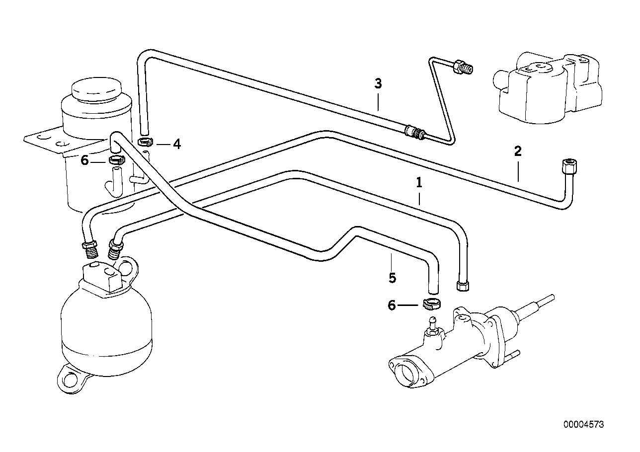 Genuine BMW 34321159286 E31 Return Line With Pressure Hose (Inc. 850CSi) | ML Performance UK Car Parts