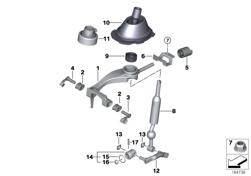 Genuine BMW 25117539193 E81 E93 E87 Bracket F Shifting Arm Bearing (Inc. 135i, 330xi & 123d) | ML Performance UK Car Parts