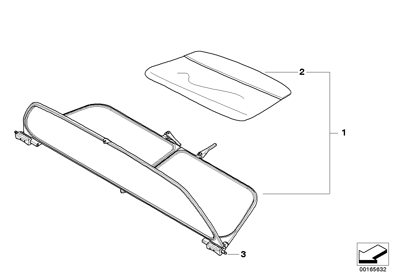 Genuine BMW 54347151856 E64 Wind Deflector (Inc. 650i, 635d & 630i) | ML Performance UK Car Parts