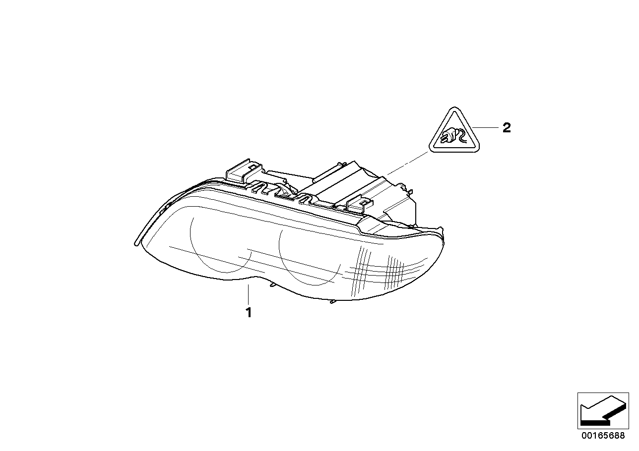 Genuine BMW 63127164424 E53 Headlight Right (Inc. X5) | ML Performance UK Car Parts