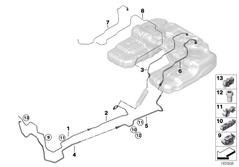 Genuine BMW 16127203636 E70 E72 E71 Fuel Feed Line (Inc. X5 50iX 4.4, X5 50iX & X6 30dX) | ML Performance UK Car Parts