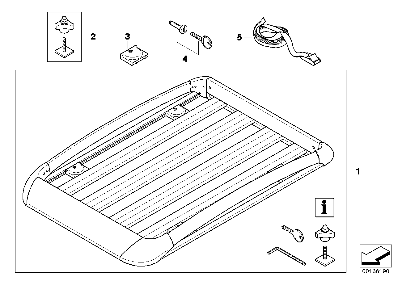 Genuine BMW Mini 82120442358 F34 E39 Luggage Basket Aluminiu (Inc. 228iX, 325ti & 425d) | ML Performance UK Car Parts