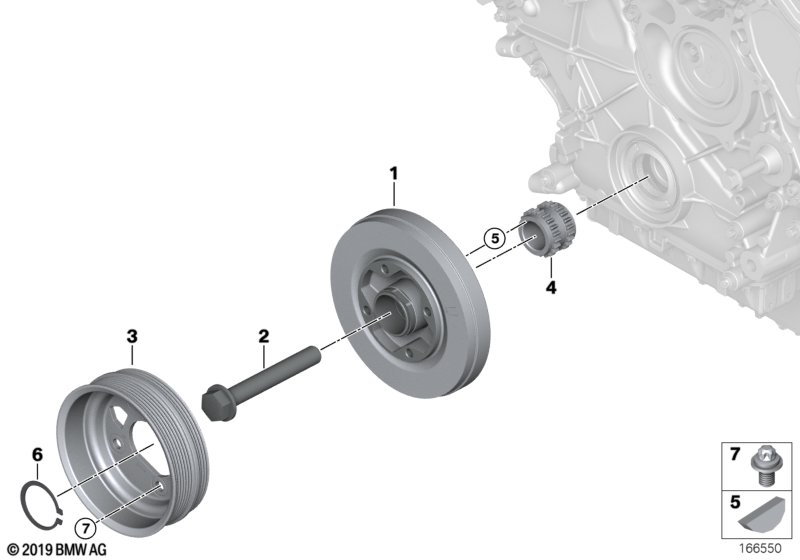 Genuine BMW 11287570264 F04 F12 M Pulley (Inc. 750Li, X6 M & X5 50iX 4.0) | ML Performance UK Car Parts