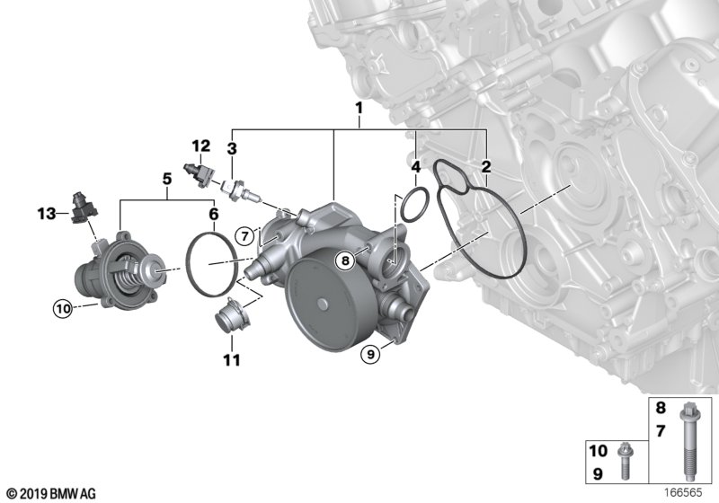 Genuine BMW 11537843738 F13 Coolant Pump, Mechanical (Inc. X5 M, M5 & X6 M) | ML Performance UK Car Parts