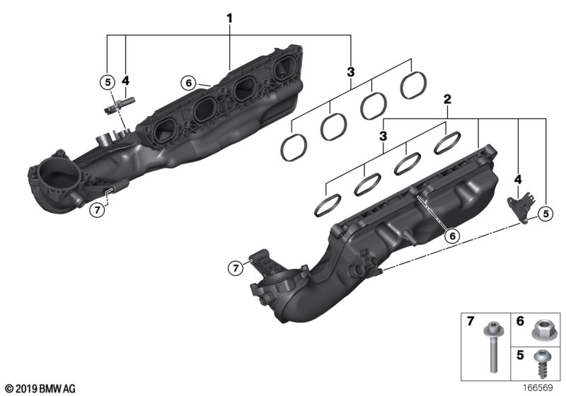 Genuine BMW 11617589408 E70 E71 Intake Manifold System ZYL. 1-4 (Inc. X5 M & X6 M) | ML Performance UK Car Parts