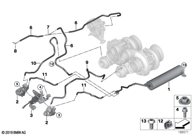 Genuine BMW 11657803740 E71 F07 F04 Vacuum Hose Red (Inc. 550iX, 750LiX & X6 50iX) | ML Performance UK Car Parts