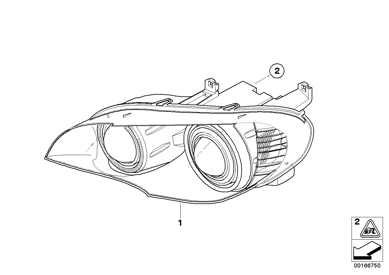 Genuine BMW 63117289001 E70 Ahl-Xenon Headlight, Left (Inc. X5) | ML Performance UK Car Parts