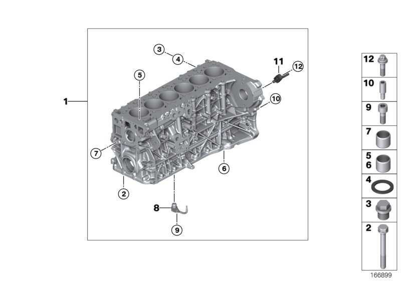 Genuine BMW 11112359841 F26 F11 F30 Engine Block With Piston (Inc. 430d, 335dX & X4 30dX) | ML Performance UK Car Parts