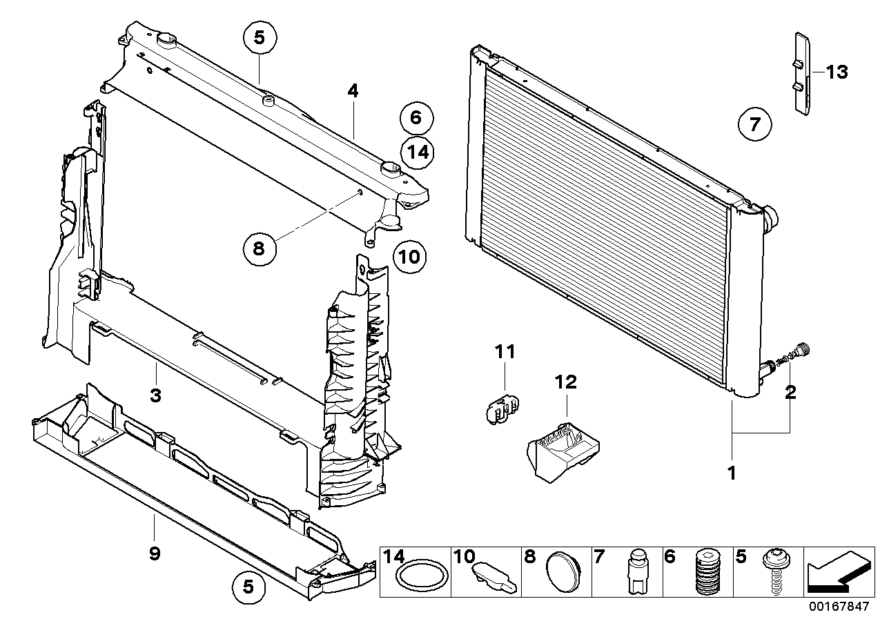 Genuine BMW 17117791180 E61 E63 E60 Bracket Frame (Inc. 535xi) | ML Performance UK Car Parts