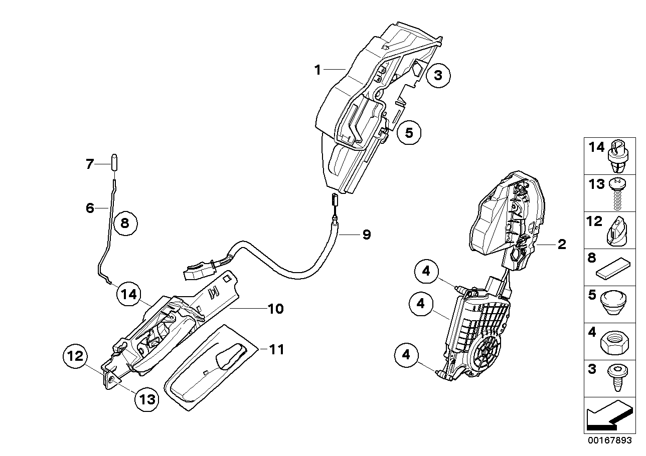 Genuine BMW 51227137107 E70 E71 Rear Door Handle Bowden Cable (Inc. X5 3.0si) | ML Performance UK Car Parts