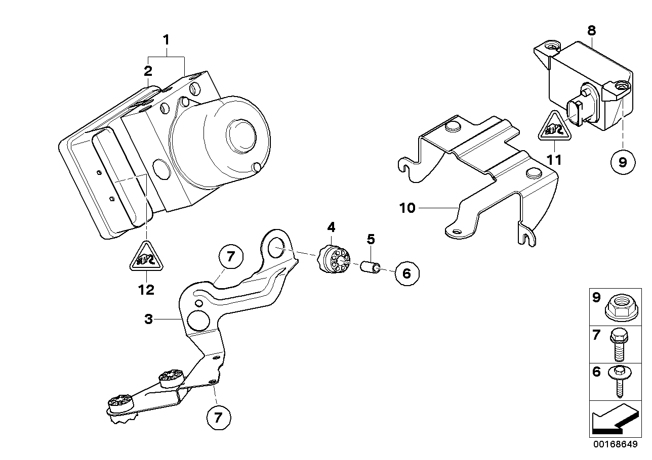 Genuine BMW 34516758066 E85 Bracket For Dsc Sensor (Inc. Z4 3.0i, Z4 2.0i & Z4 2.2i) | ML Performance UK Car Parts