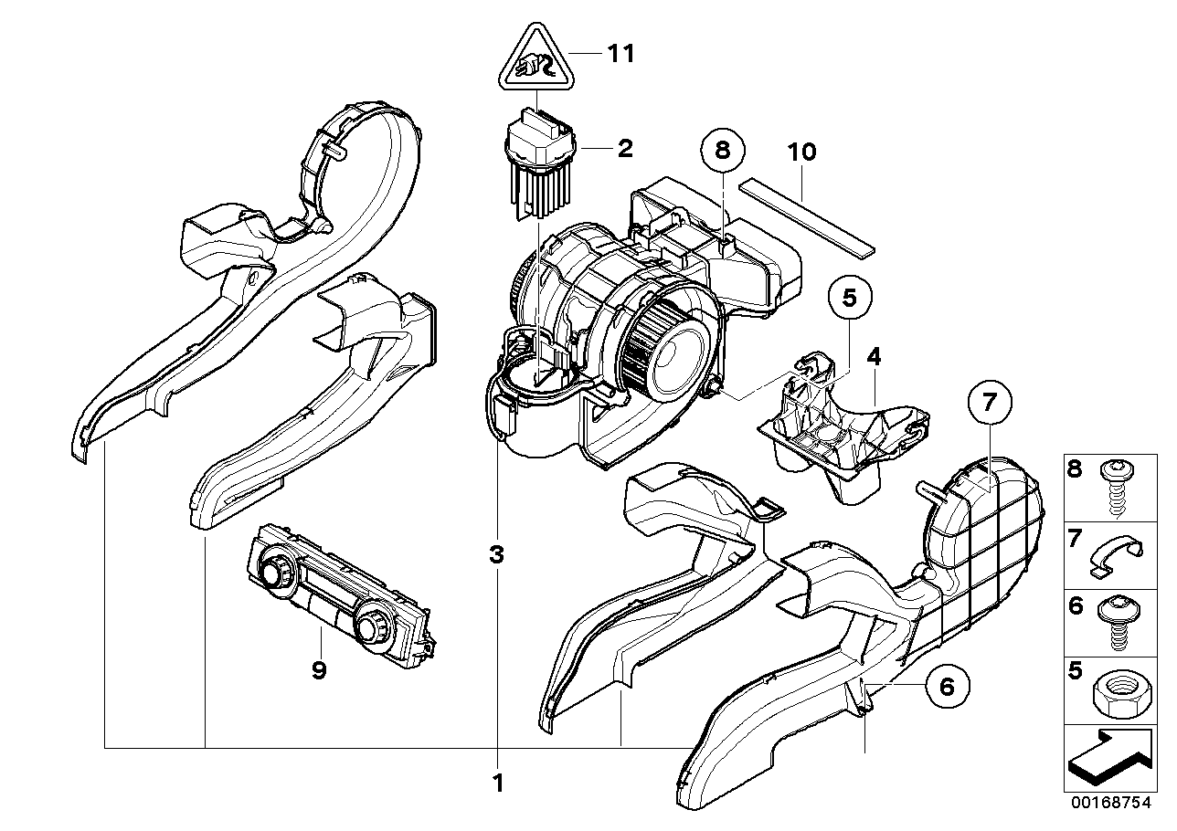 Genuine BMW 64106977950 E70 Blower Motor With Housing (Inc. X5) | ML Performance UK Car Parts