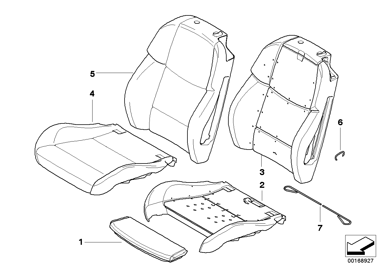 Genuine BMW 52107841628 E93 Right Backrest Upholstery (Inc. M3) | ML Performance UK Car Parts