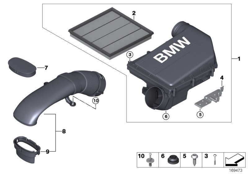 Genuine BMW 13717571345 E71 Intake Muffler (Inc. X6 35iX) | ML Performance UK Car Parts