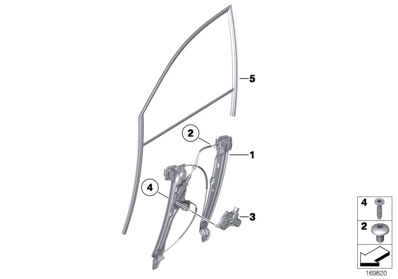 Genuine BMW 51337178009 Front Left Window Guide (Inc. 740i, 740LdX & 740Li) | ML Performance UK Car Parts