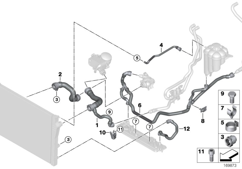 Genuine BMW 17127576368 F16 F15 E70 Coolant Hose (Inc. X5 35iX, X5 35i & X5 40iX) | ML Performance UK Car Parts