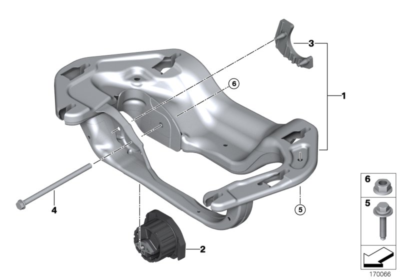 Genuine BMW 22326854187 E70 E72 M Gearbox Support (Inc. X6 40iX, X5 25dX & X6 35iX) | ML Performance UK Car Parts