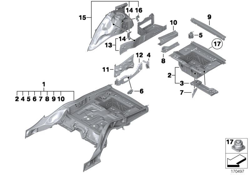 Genuine BMW 41117204113 Left Side Member (Inc. Wraith, 740i & 740LdX) | ML Performance UK Car Parts