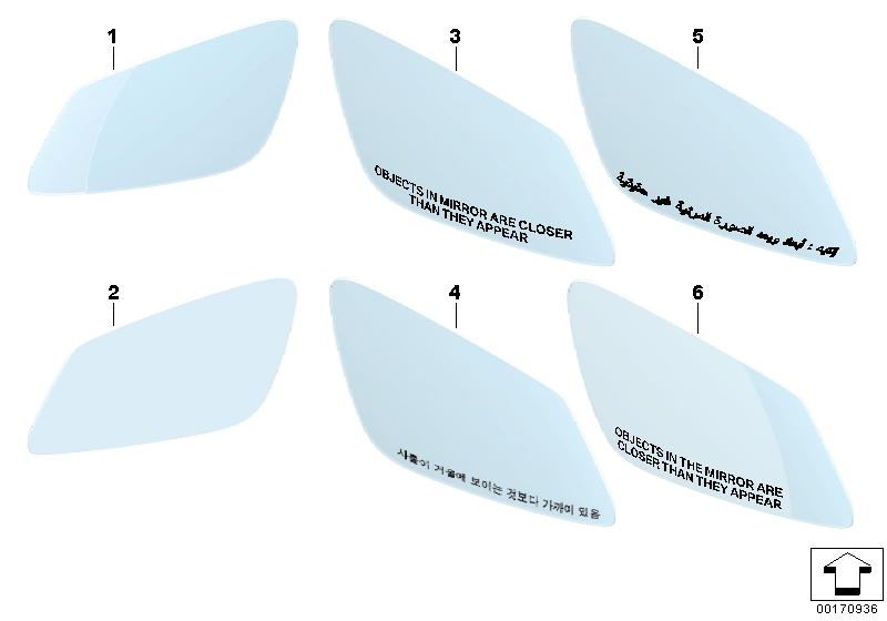 Genuine BMW 51167476345 F12 F13 F06 Mirror Glas, Heated, Wide-Angle, Left EC (Inc. 650i, 650iX & 640i) | ML Performance UK Car Parts