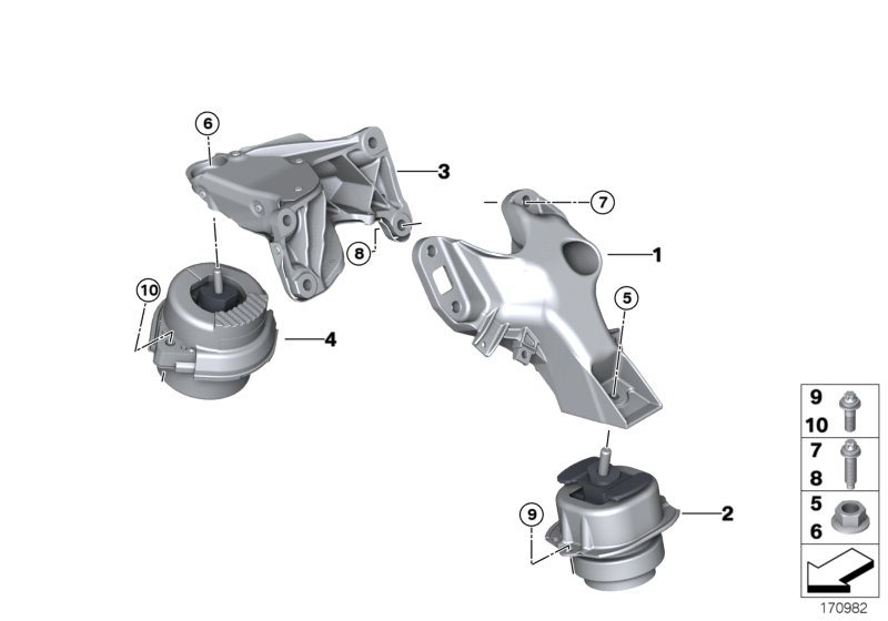 Genuine BMW 22116797920 E70 E71 Complete Right Engine Support (Inc. X6 40iX & X5) | ML Performance UK Car Parts