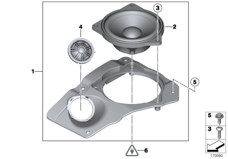 Genuine BMW 65139151970 F02 F01 Hifi Loudspeaker Carrier, Right HIFI-SYSTEM (Inc. 760Li, 730dX & 740dX) | ML Performance UK Car Parts