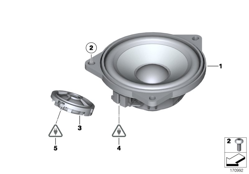 Genuine BMW 65139194783 F16 F07 Top-Hifi Loudspeaker Tweeter (Inc. X5) | ML Performance UK Car Parts