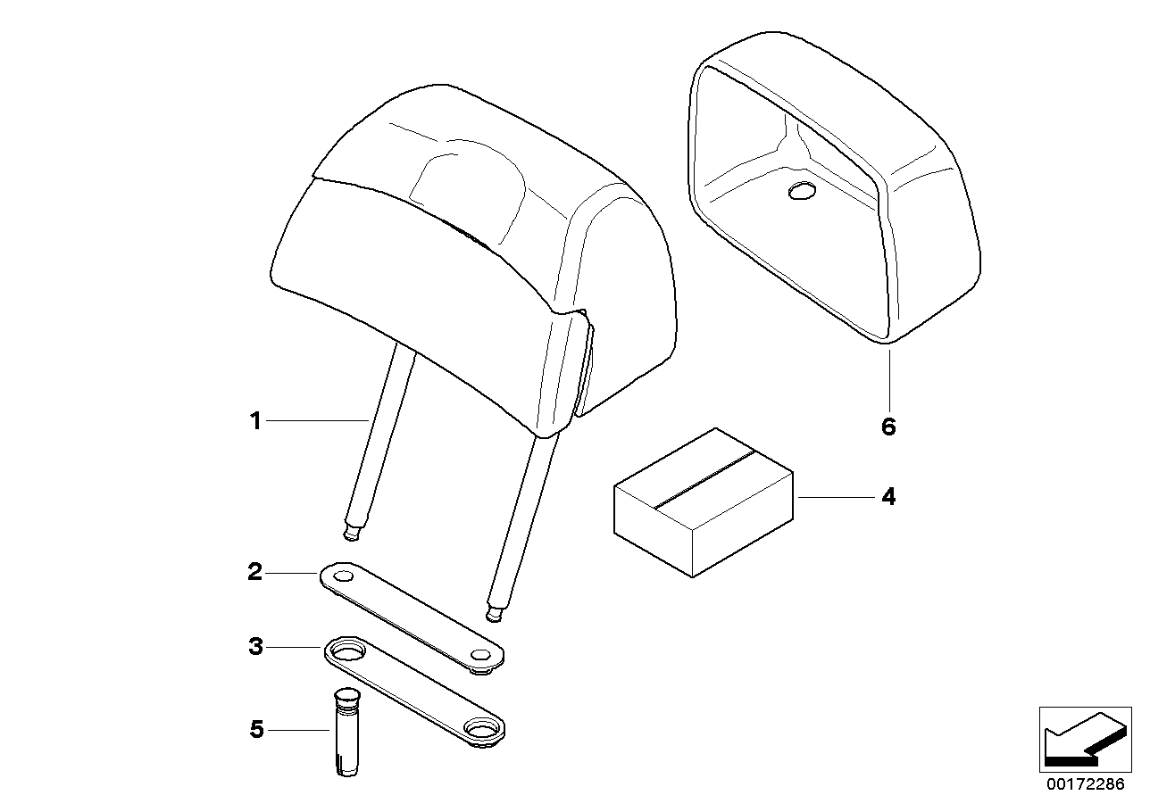 Genuine BMW 52107269232 E71 E70 E72 Headrest Leather SATTELBRAUN (Inc. X5 4.8i, X5 3.0sd & X6 35dX) | ML Performance UK Car Parts