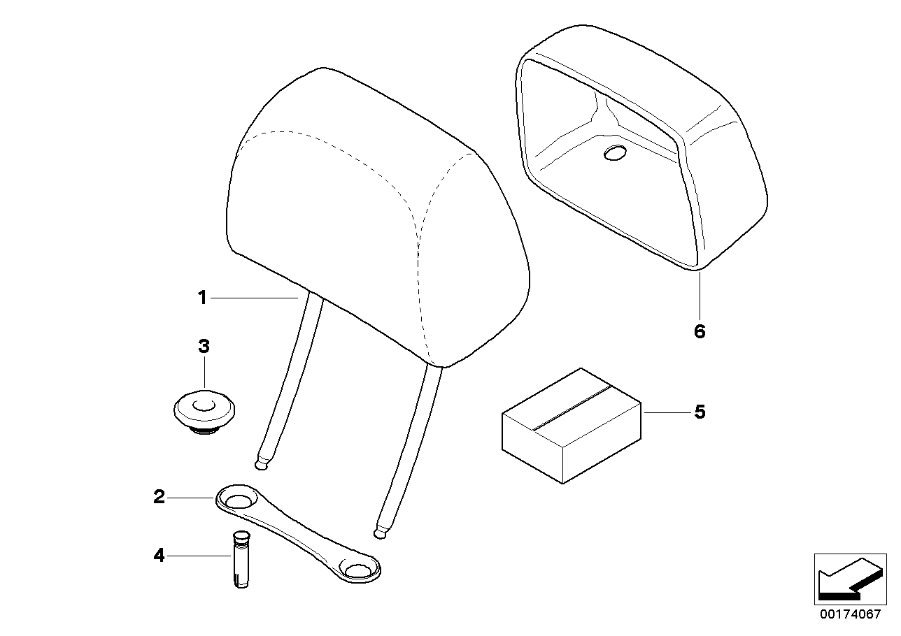 Genuine BMW 52109150348 E71 E70 Headrest Leather CHATEAU (Inc. X6 40iX, X5 35iX & X5 3.0d) | ML Performance UK Car Parts