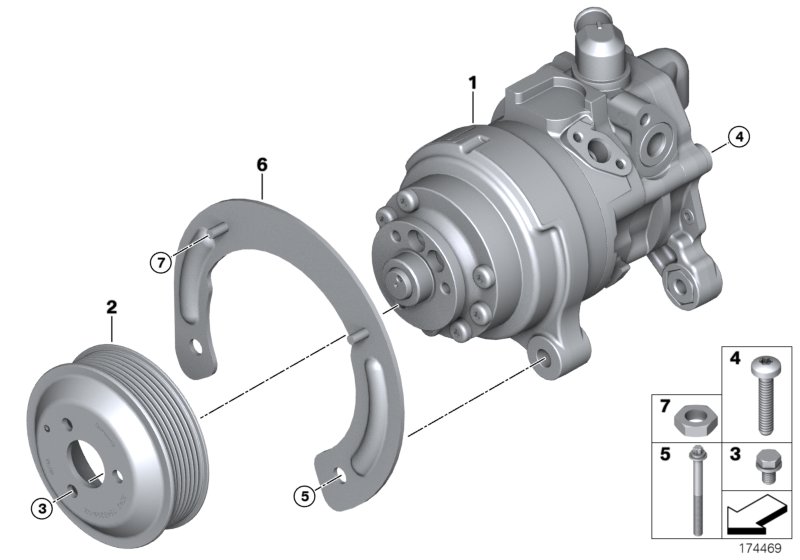 Genuine BMW 32416796457 E71 E70 F16 Power Steering Pump (Inc. X6 50iX & X5) | ML Performance UK Car Parts