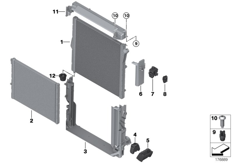 Genuine BMW 17117594020 E70 E71 Radiator (Inc. X5 M & X6 M) | ML Performance UK Car Parts