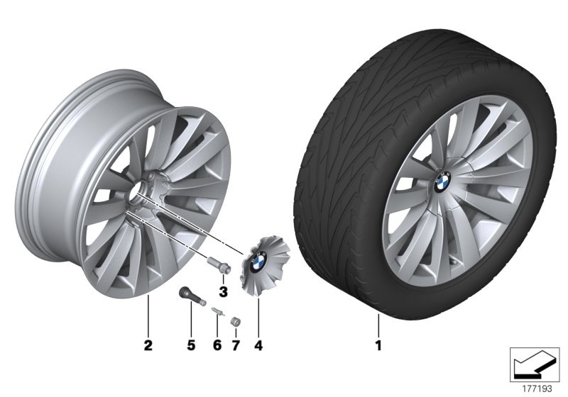 Genuine BMW 36116777780 Light Alloy Rim 10JX20 ET:41 (Inc. 750i, 750Li & 550iX) | ML Performance UK Car Parts