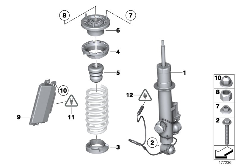 Genuine BMW 37126857697 Rear Left Spring Strut (Inc. 650i, 650iX 4.4 & 650iX) | ML Performance UK Car Parts