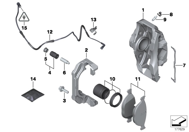 Genuine BMW 34117990053 F06 Caliper Housing Left (Inc. ALPINA B6) | ML Performance UK Car Parts