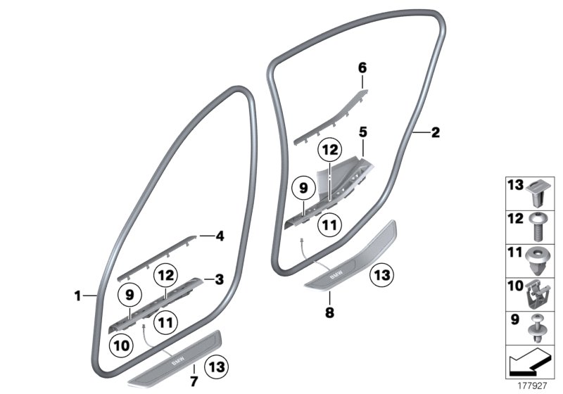 Genuine BMW 51477344562 Cover Molding, Sill, Inner Rear Right VENETOBEIGE (Inc. Alpina B7L, 750Li & Hybrid 7L) | ML Performance UK Car Parts