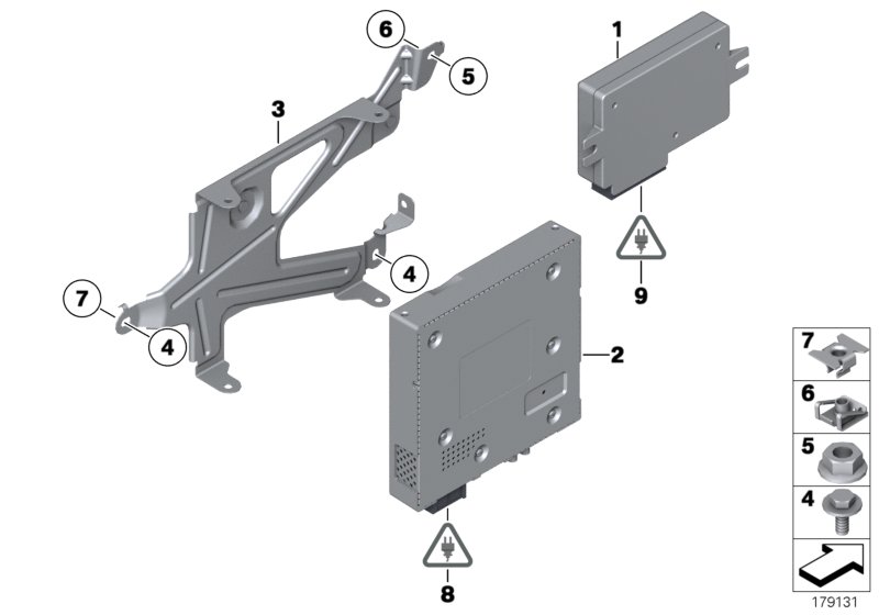 Genuine BMW 65159153139 RR5 F03 RR4 Bracket For Tv Module / Video Switch (Inc. 750LiS) | ML Performance UK Car Parts