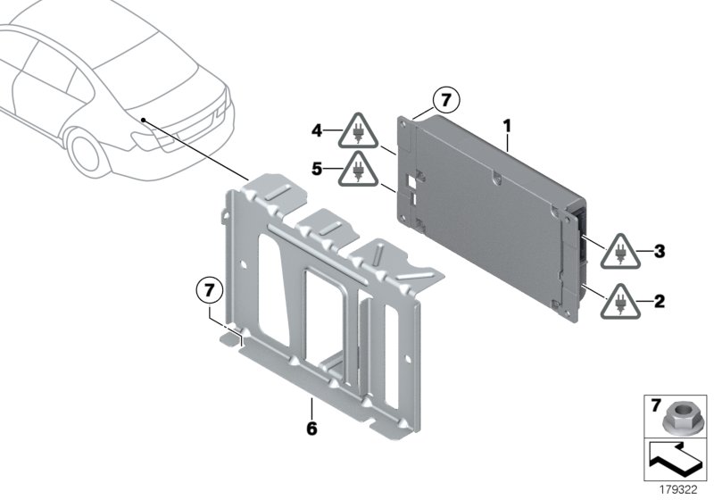 Genuine BMW 65159197037 F02 F04 F03 Bracket, Mulf (Inc. 760LiS, 730Li & 760i) | ML Performance UK Car Parts