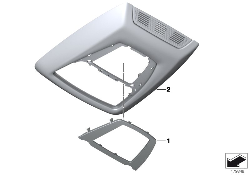 Genuine BMW 61319201455 F13 F26 Trim Cover, Switch Module, Headliner SCHWARZ (Inc. 650iX 4.0, 640dX & X3 28i) | ML Performance UK Car Parts