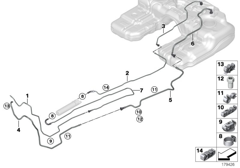 Genuine BMW 16127207421 E70 F15 E71 Fuel Feed Line (Inc. X5) | ML Performance UK Car Parts