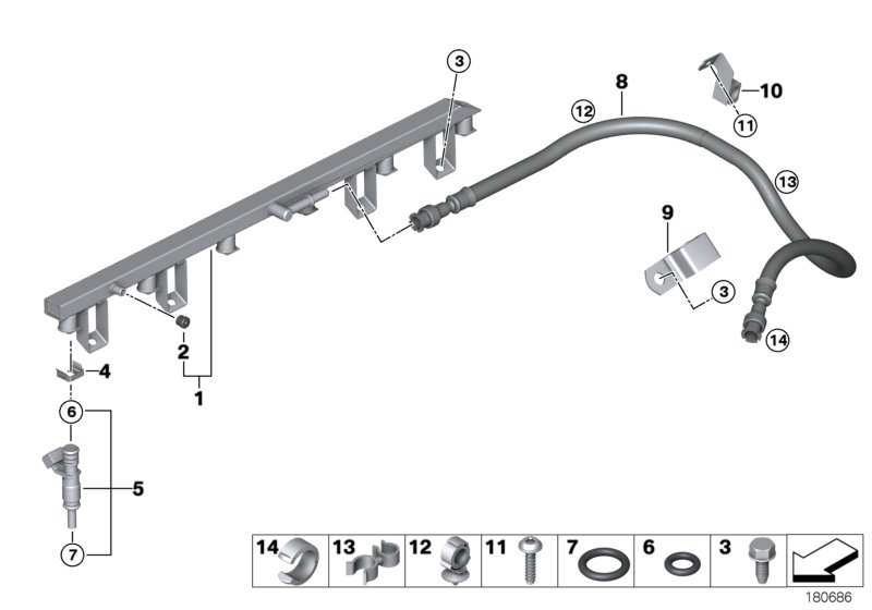 Genuine BMW 13534565532 E70 Fuel Hose With Notched Ring (Inc. X5 3.0si) | ML Performance UK Car Parts