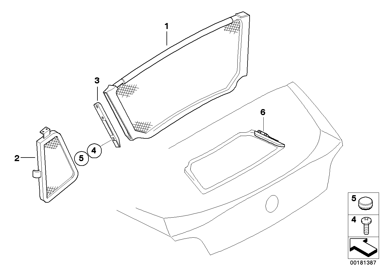 Genuine BMW 54347117746 E85 Wind Deflector, Center (Inc. Z4 3.0si, Z4 M3.2 & Z4 2.2i) | ML Performance UK Car Parts