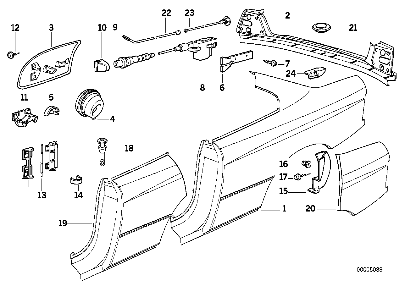 Genuine BMW 41358128368 E31 Section Of Rear Right Fender (Inc. 840i, 850CSi & 840Ci) | ML Performance UK Car Parts