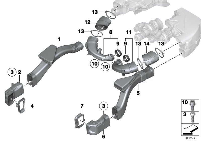 Genuine BMW 13717577470 F12 F07 F03 Air Channel 1-Apr (Inc. 750LiX 4.4, Alpina B7LX & 550iX 4.0) | ML Performance UK Car Parts