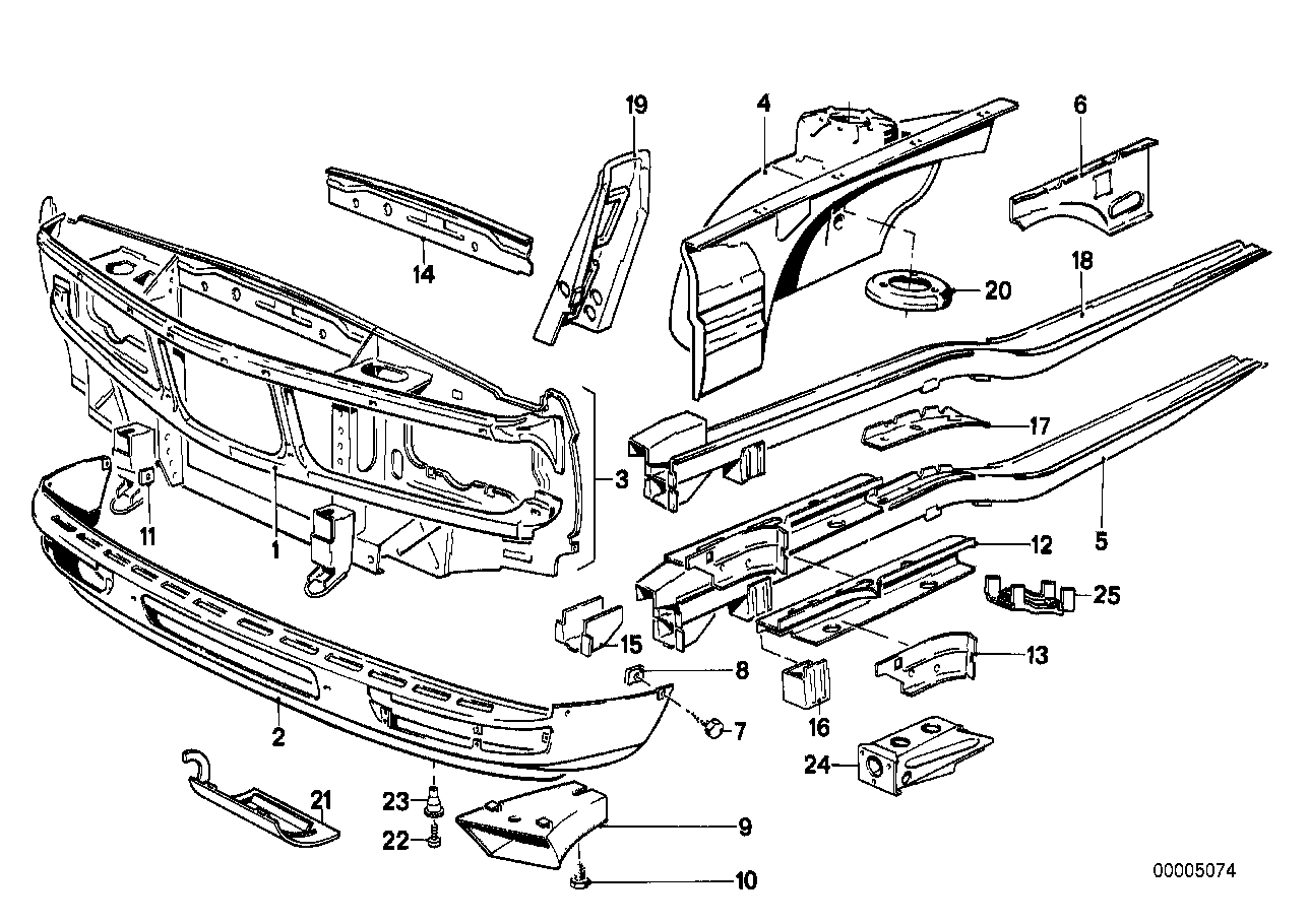 Genuine BMW 51711910799 E28 E24 Reinforcement (Inc. 524td, 524d & 528e) | ML Performance UK Car Parts