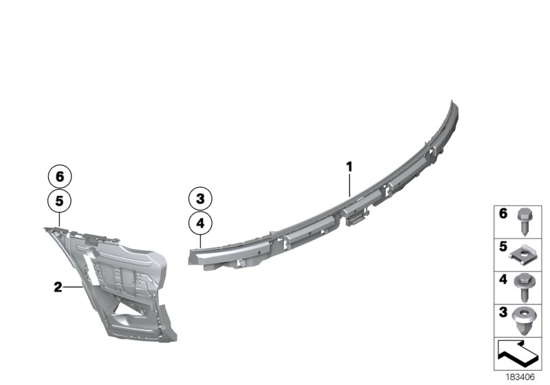 Genuine BMW 51127192042 E89 Guide, Center Rear (Inc. Z4) | ML Performance UK Car Parts