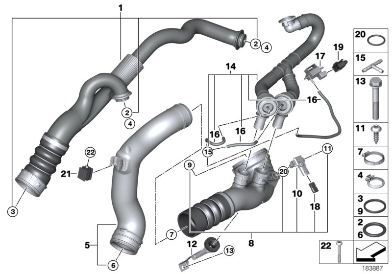 Genuine BMW 13717577743 E71 F02 F01 Connection Piece (Inc. 740i) | ML Performance UK Car Parts